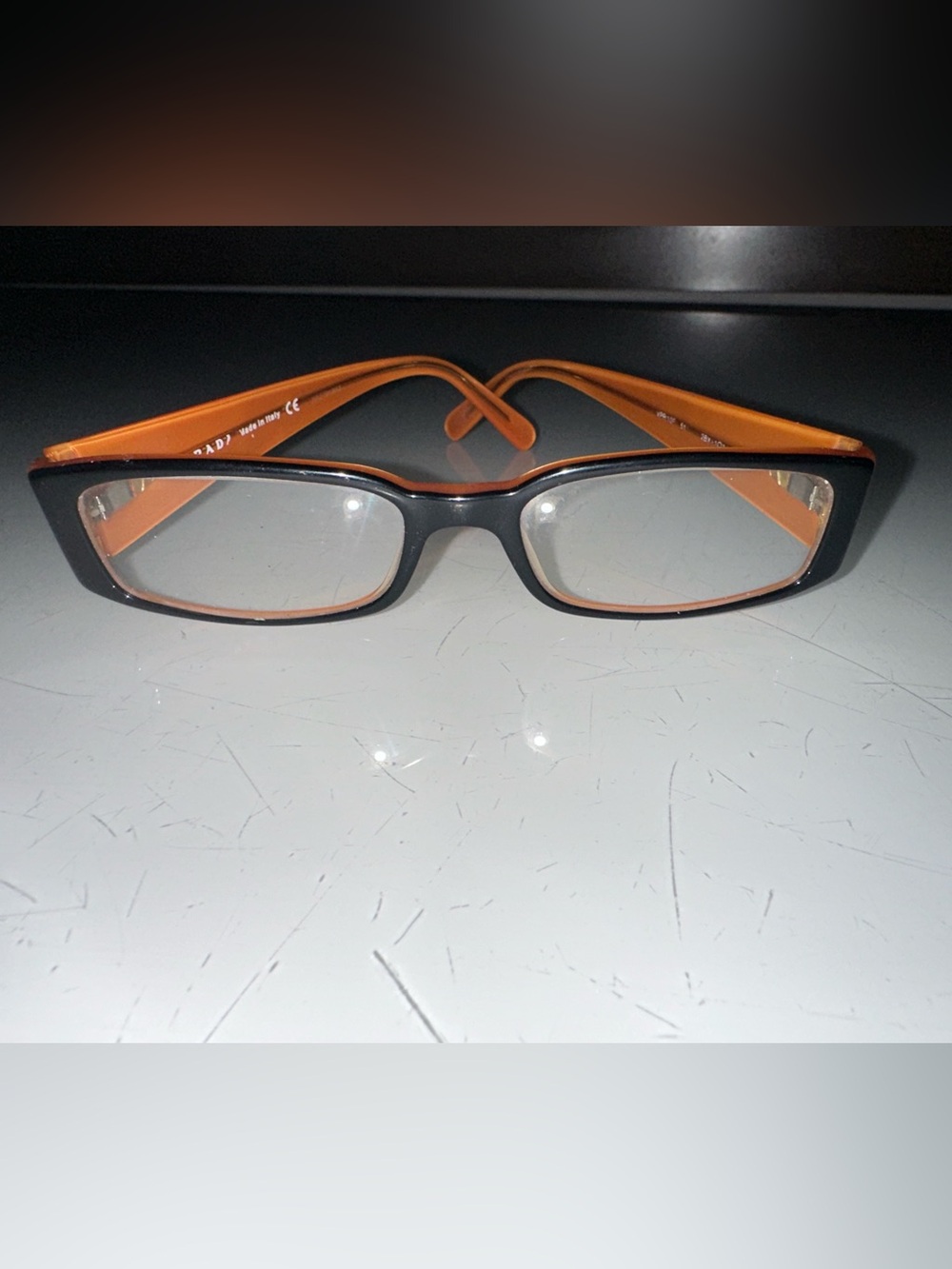 Prada 🖤 Black and Brown Rectangular Designer Glasses